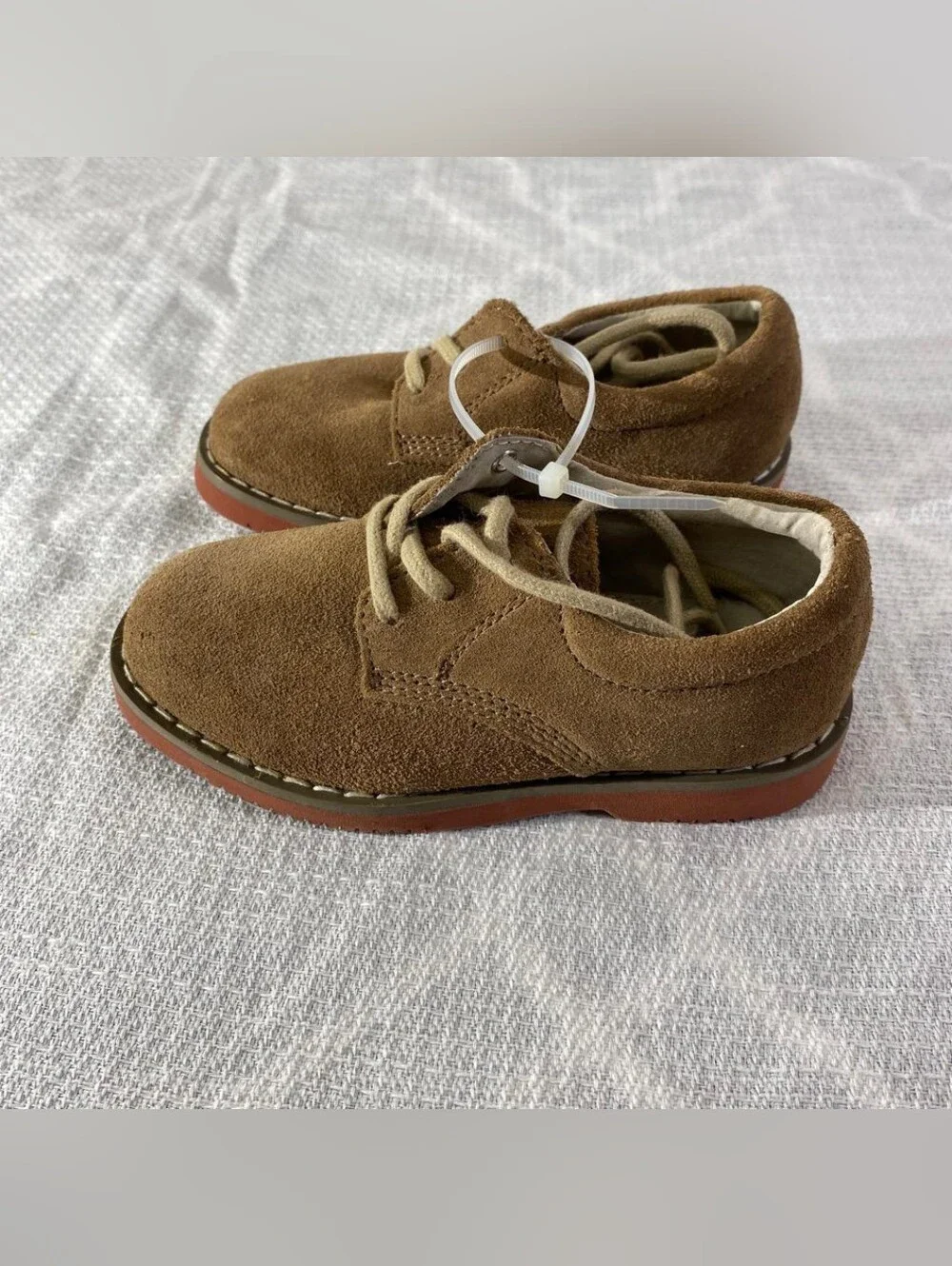 Tucker + Tate Boys Brown Suede Oxford Shoes Size 8.5 Toddler Lace Up Dressy